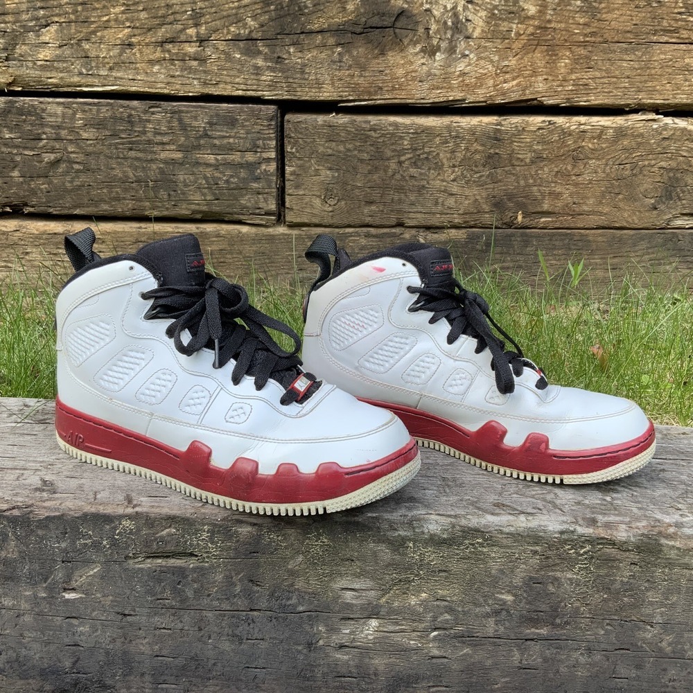 Nike Air Jordan Fussion‎ 9 Red White Black Men Sneaker Size 9.5 Shoes 352753-102